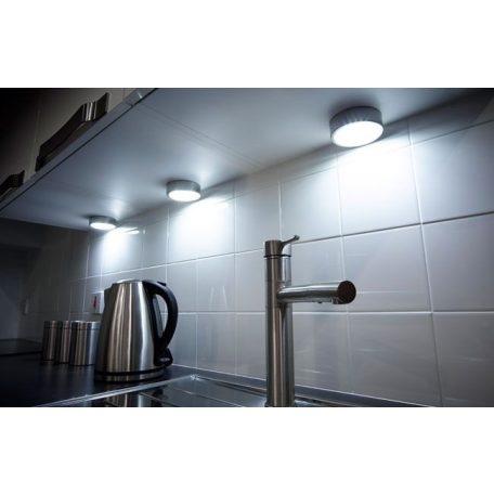 LANDLITE DL-19-GX53 220-240V mat chrome, surface-mounted downlight