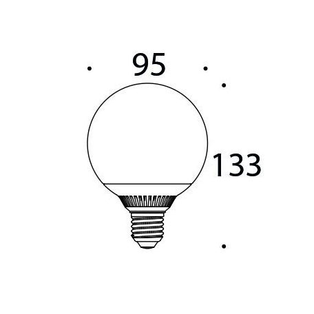 LANDLITE LED, E27, 9W, G95, 600lm, 4000K, big globe bulb (LED-G95-9W)