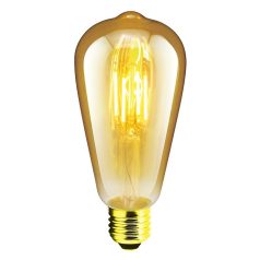    LANDLITE LED filament, E27, 7.3W, 710lm, 1700K, (RUB-ST64-7.3W/FLT), dimmable, golden, vintage, edison, dekoratív LED izzó, LED fényforrás, LED lámpa