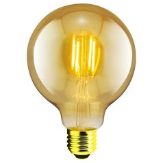    LANDLITE LED filament, E27, 7.3W, G95, 710lm, 1700K, (RUB-G95-4W/FLT), dimmable, golden, vintage, edison, dekoratív LED izzó, LED fényforrás, LED lámpa