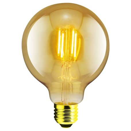  LANDLITE LED filament, E27, 7.3W, G95, 710lm, 1700K, (RUB-G95-4W/FLT), dimmable, golden, vintage, edison, dekoratív LED izzó, LED fényforrás, LED lámpa
