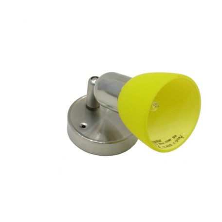 LANDLITE CLE-210A fali spot lámpa,1x60W, sárga búrával, matt kivitel