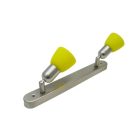 LANDLITE CLE-120A spot lamp, 2x60W, yellow shade, mat chrome