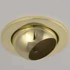 LANDLITE DL-720, 1X230V R63 E27 max 60W, tilt, single downlight lamp, brass