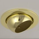LANDLITE DL-730, 1X230V R80 E27 max 100W, tilt, single downlight lamp, brass