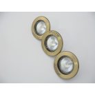 LANDLITE KIT-57-3, 3pcs MR16 20W 12V halogen lamp, fix design, downlight KIT (3 pcs halogen KIT), antique bro
