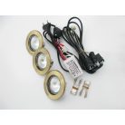 LANDLITE KIT-57-3, 3pcs MR16 20W 12V halogen lamp, fix design, downlight KIT (3 pcs halogen KIT), antique bro