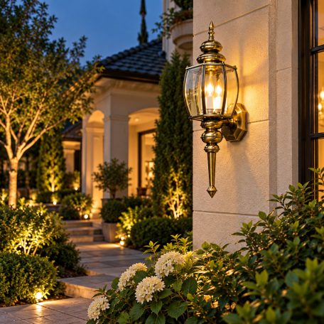 LANDLITE Outdoor lamp MB320-3, 3x max 40W E14, nickel 