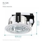 LANDLITE DL-526, 2x26W 230V G24q-3 recessed downlight