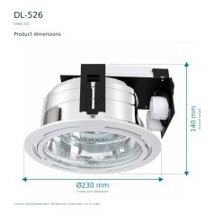LANDLITE DL-526, 2x26W 230V G24q-3 recessed downlight