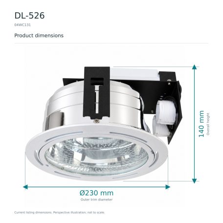 LANDLITE DL-526, 2x26W 230V G24q-3 recessed downlight