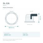 LANDLITE DL-526, 2x26W 230V G24q-3 recessed downlight