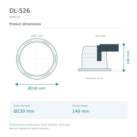 LANDLITE DL-526, 2x26W 230V G24q-3 recessed downlight
