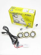 LANDLITE KIT-501-3 (KIT-06-3), 3pcs JC-20W 12V halogen lamp, fix design, downlight KIT (3 pcs halogen KIT),br