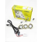 LANDLITE KIT-501-3 (KIT-06-3), 3pcs JC-20W 12V halogen lamp, fix design, downlight KIT (3 pcs halogen KIT),br
