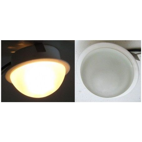 LANDLITE KIT-601-5, 5pcs JC-20W G4 12V halogen lamp, fix design, glass shade, downlight KIT (5 pcs halogen KI