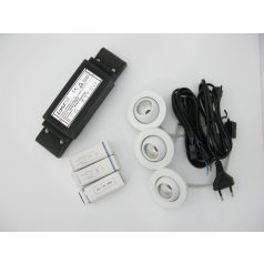   LANDLITE KIT-706-3, 3pcs JC-20W G4 12V halogen lamp, rotateable design, 