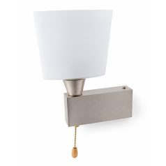 LANDLITE QUBELLE W1L, 1X230V G9 40W, nickel satin, WALL LAMP