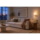 LANDLITE QUBELLE W1L, 1X230V G9 40W, nickel satin, WALL LAMP