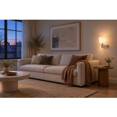 LANDLITE QUBELLE W1L, 1X230V G9 40W, nickel satin, WALL LAMP