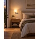 LANDLITE QUBELLE W1L, 1X230V G9 40W, nickel satin, WALL LAMP