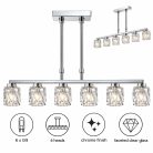 LANDLITE MW-5384/6HB modern függesztett lámpa 6xG9 40W 230V