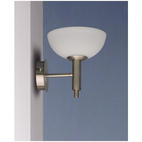 LANDLITE FLOYD modern wall lamp 1xG9 40W 230V (mat chrome / white glass)