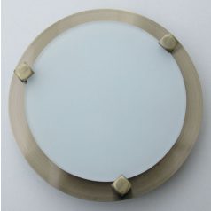   LANDLITE MELISSA D16 modern wall / ceiling lamp 1xG9 40W 230V (antique bronze / white glass)