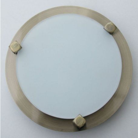 LANDLITE MELISSA D16 modern wall / ceiling lamp 1xG9 40W 230V (antique bronze / white glass)