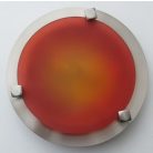 LANDLITE MELISSA D16 modern wall / ceiling lamp 1xG9 40W 230V (nickel / red glass)