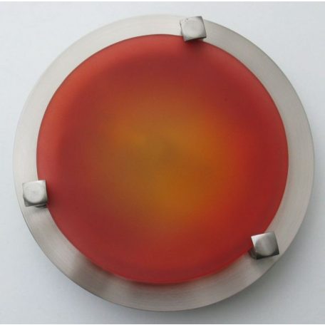 LANDLITE MELISSA D16 modern wall / ceiling lamp 1xG9 40W 230V (nickel / red glass)