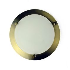   LANDLITE MELISSA D23 modern wall / ceiling lamp 1xG9 40W 230V (antique bronze / white glass)