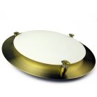 LANDLITE MELISSA D23 modern wall / ceiling lamp 1xG9 40W 230V (antique bronze / white glass)