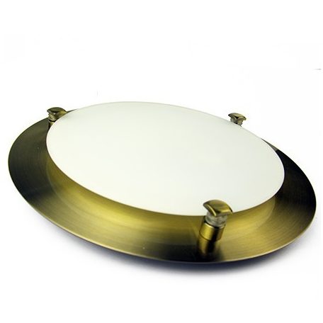 LANDLITE MELISSA D23 modern wall / ceiling lamp 1xG9 40W 230V (antique bronze / white glass)