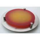 LANDLITE MELISSA D23 modern wall / ceiling lamp 1xG9 40W 230V (nickel / red glass)