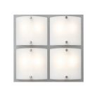 LANDLITE ARTUS 1174 modern fali / mennyezeti lámpa 4xG9 40W 230V (króm / matt-fehér üveg)