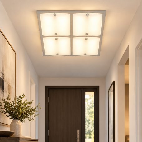 LANDLITE ARTUS 1174 modern fali / mennyezeti lámpa 4xG9 40W 230V (króm / matt-fehér üveg)