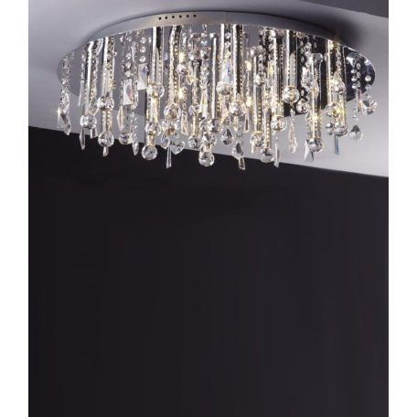 LANDLITE CASINO, MX2220/R-25, 25X10W G4 12V halogen, chrome crystal lamp