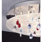 LANDLITE CASINO,MX2226/R-20, 20X10W G4 12V halogen, chrome/white akril, crystal lamp