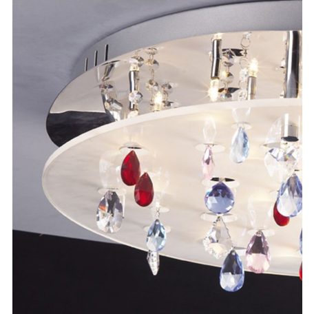 LANDLITE CASINO,MX2226/R-20, 20X10W G4 12V halogen, chrome/white akril, crystal lamp