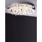 LANDLITE CASINO,MX2226/R-20, 20X10W G4 12V halogen, chrome/white akril, crystal lamp