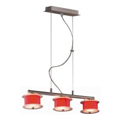 LANDLITE REFORMO P6026/3L red, 3XG9 60W 230V, hanging lamp