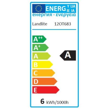 LANDLITE LED, E27, 6W, A60, 450lm, 2800K, pear shaped bulb (LDM-A60-6W)