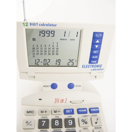 LANDLITE HC-238A   multifunkciós számológép (naptár, FM rádió is)