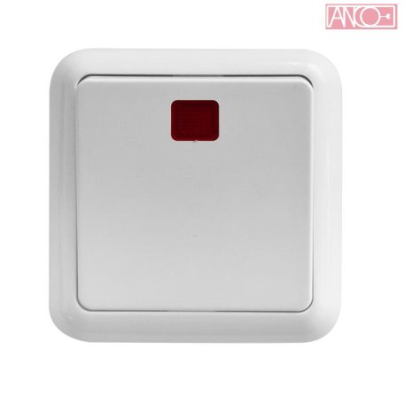 ANCO Porto 1 pole switch with glow lamp, IP44