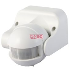   ANCO Mozgásérzékelő függőlegesen állítható 180°, fehér,  max. 12 m, 10 sek - 12 min, 230 V~, 50 Hz, 1200 W (300 VA), IP44