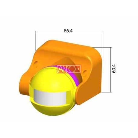 ANCO IR motion detector 180°, black