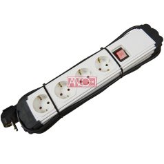 ANCO Table socket 4 way with switch, 2m