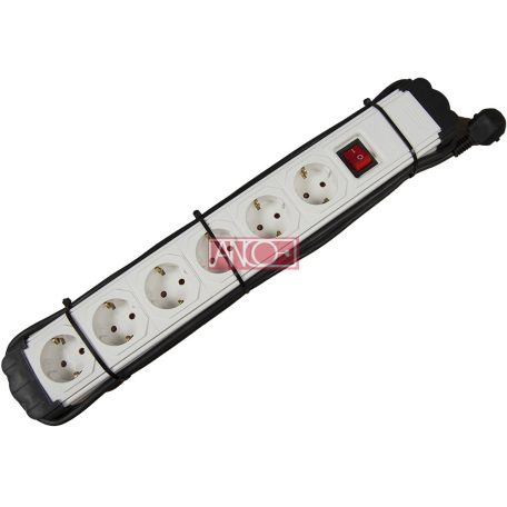 ANCO Table socket 6 way with switch, 2m