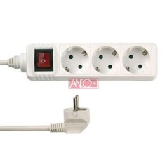 ANCO Table socket 3 way with switch, 5m